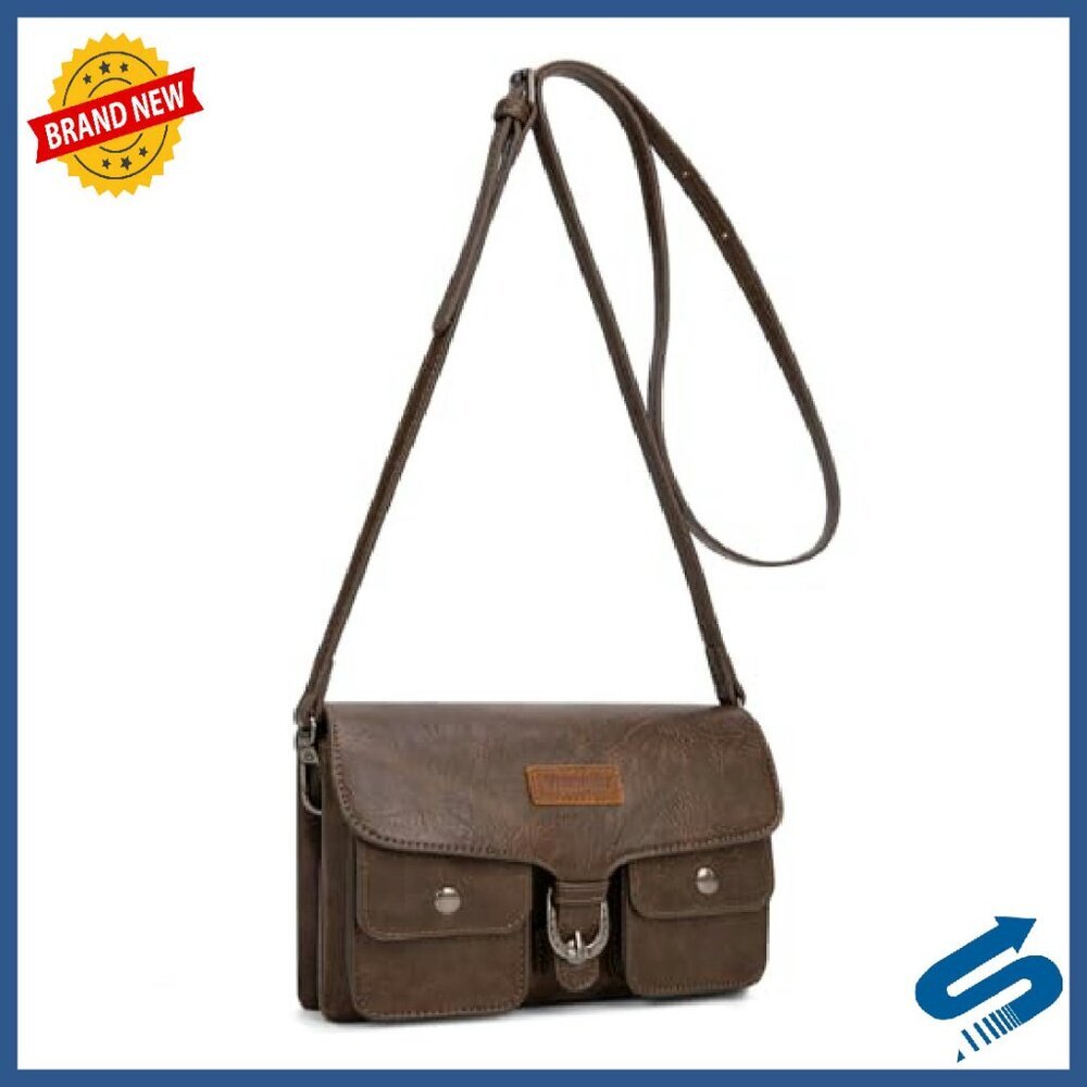 Small Crossbody Purse with Double Zipper Multi-Function Card Holder - Picture 6 of 8